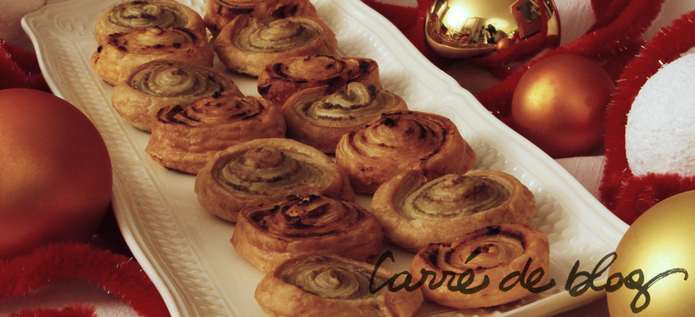 Roulé feuilleté aux tomates et olives